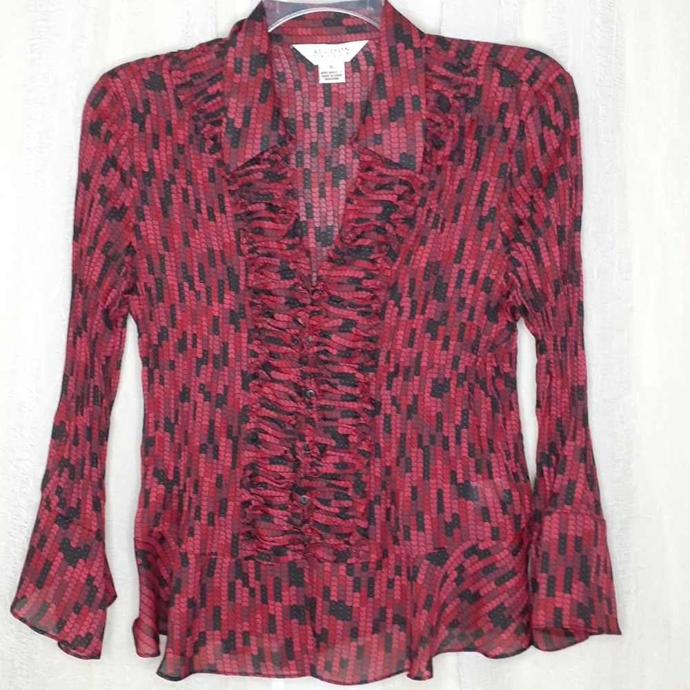 Allison Taylor Pink, Red, Black Colored‎ Blouse